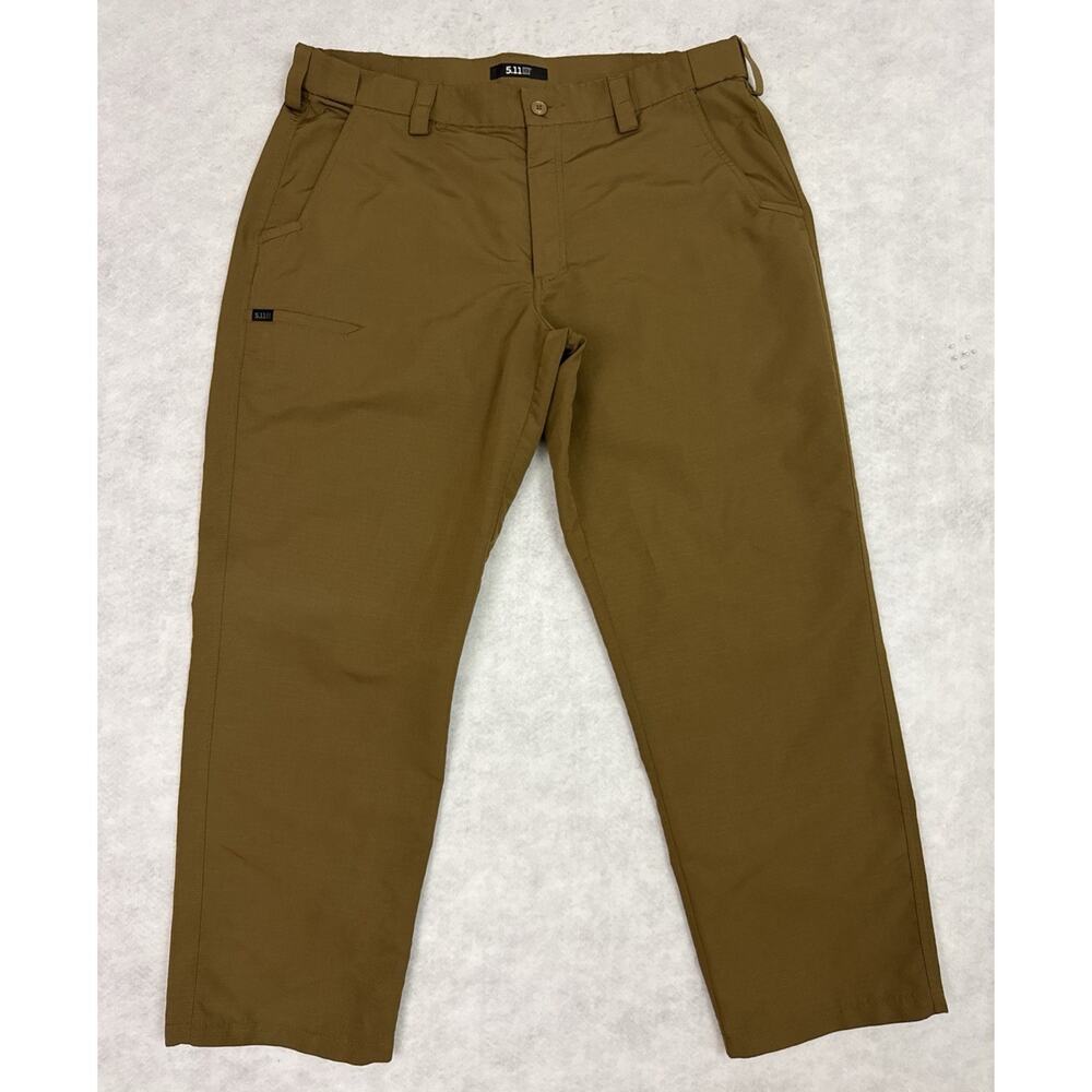 5.11 Tactical Fast Tac Urban Pants Mens 38x30 Brown Ripstop Utility Workwear